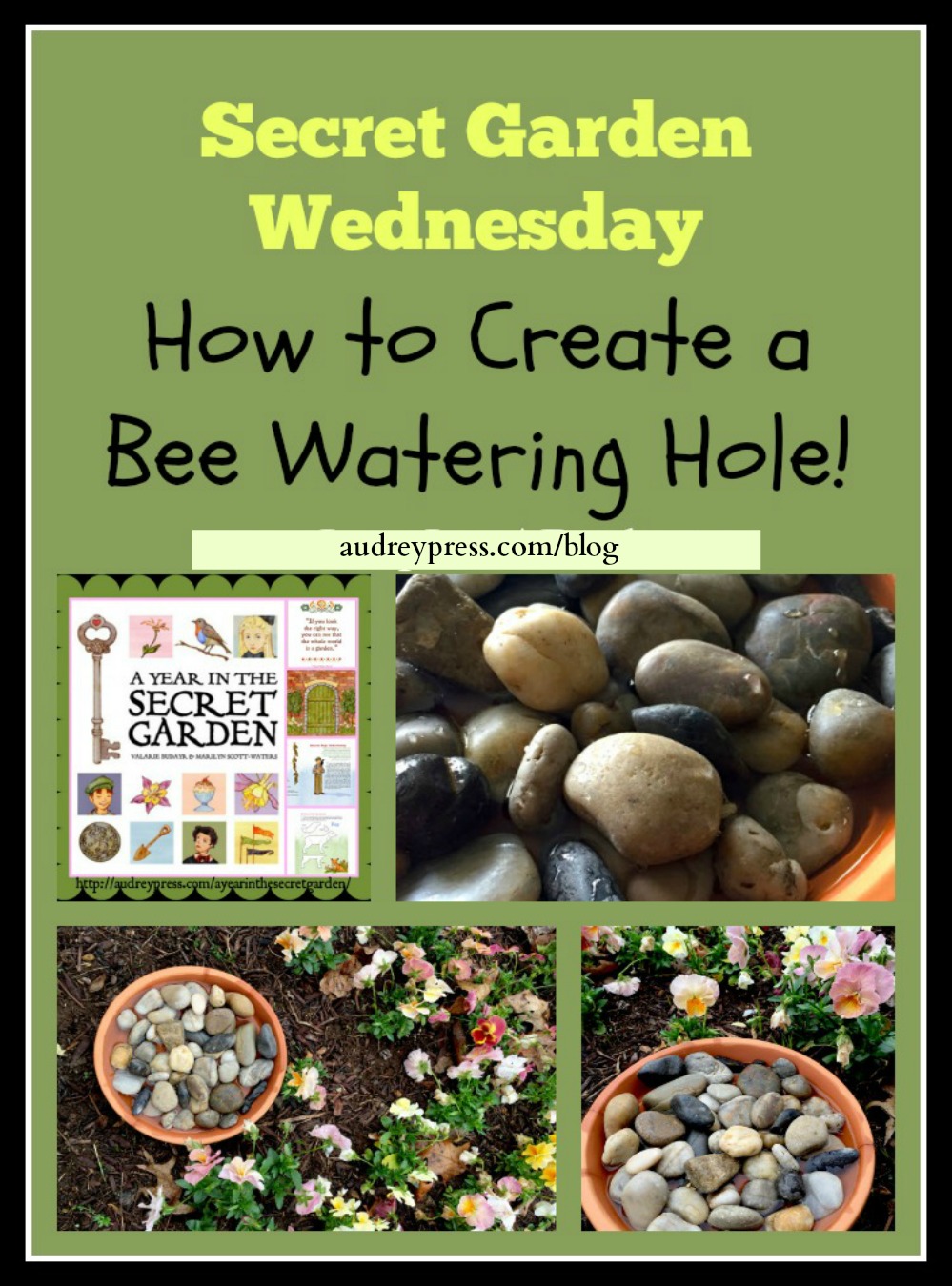 Our Pollinators Need Our Help Let S Make A Bee Watering Hole Audrey Press