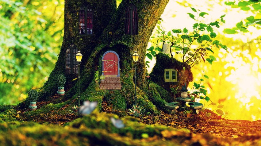 fairy houses and fairy gardens